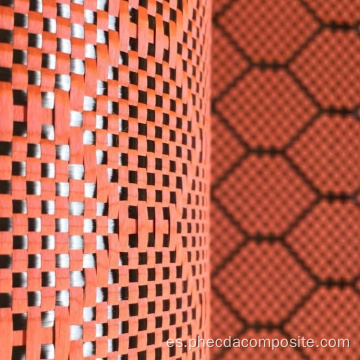 tela jacquard de aramid de carbono hexagonal de color hexagon